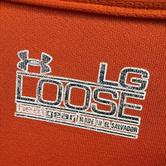 Under Armour Mens Loose Shirt Size Large Long Sleeve Auburn AU Tigers Orange - Picture 2 of 8
